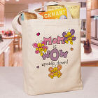 Mom is Wow Personalized Canvas Tote Bag